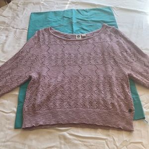 Slouchy knit crochet Roxy sweater
